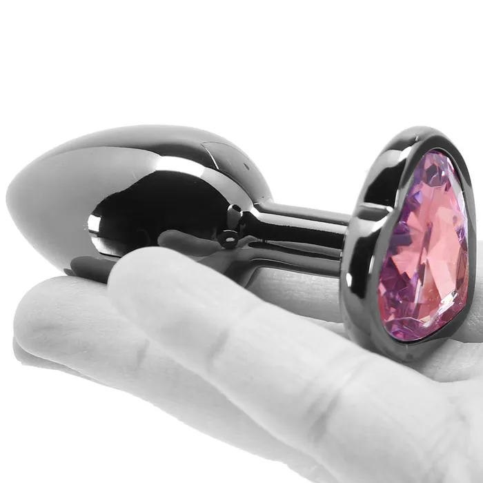 Shots Toys Anal Ouch Purple Heart Gem Plug in Small Shots Toys Anal Ouch Purple Heart Gem Plug in Small