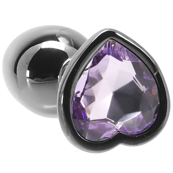Shots Toys Anal Ouch Purple Heart Gem Plug in Small Shots Toys Anal Ouch Purple Heart Gem Plug in Small