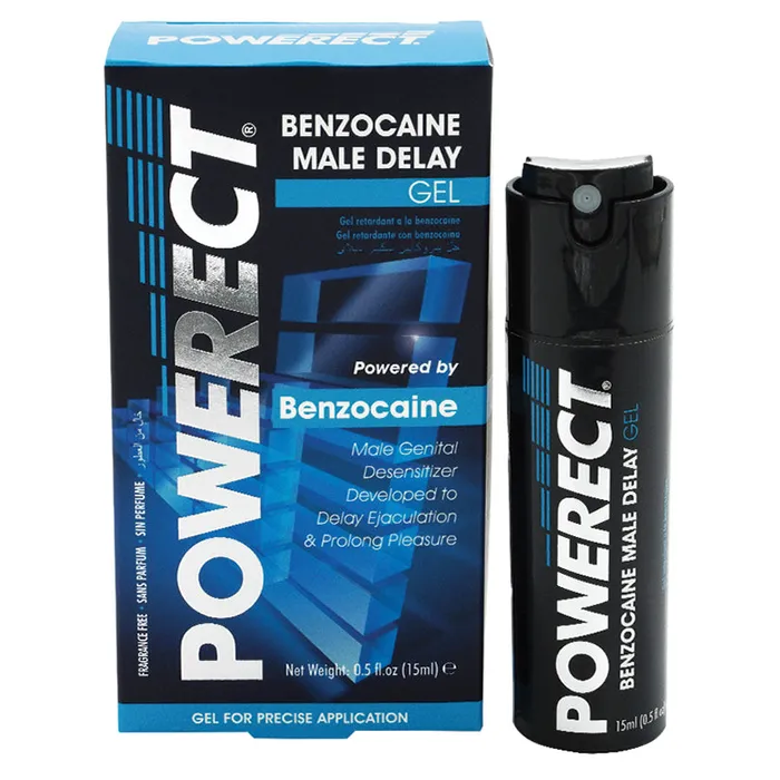 SKINS Enhancers Powerect Benzocaine Male Delay Gel 05oz