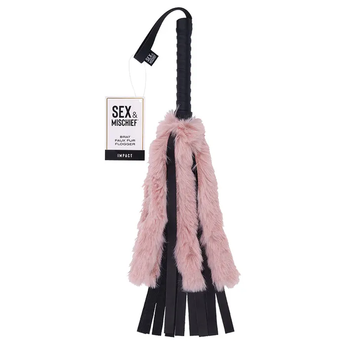 SPORTSHEETS Male Sex Toys SM Brat Faux Fur Flogger