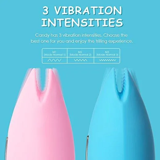 SVAKOM Candy 3function Rechargeable Silicone Massager with Moving Lips Pale Blue SVAKOM Female Sex Toys