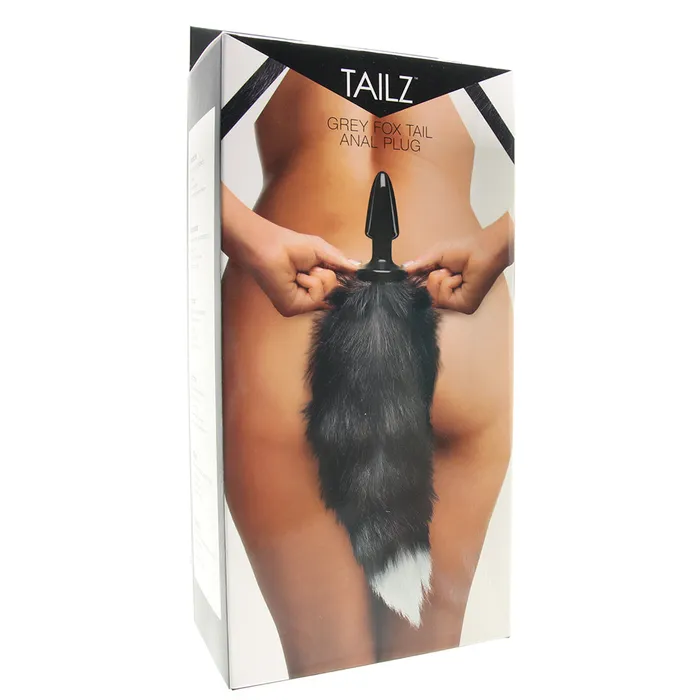 Tailz Grey Fox Tail Anal Plug XR Brands Male Sex Toys Tailz Grey Fox Tail Anal Plug XR Brands Male Sex Toys