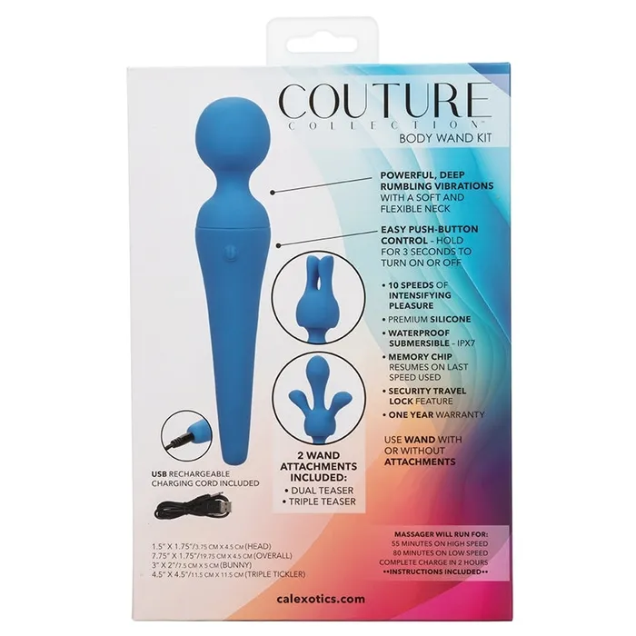 Vibrators CAL EXOTICS Couture Collection Body Wand Kit Vibrators CAL EXOTICS Couture Collection Body Wand Kit