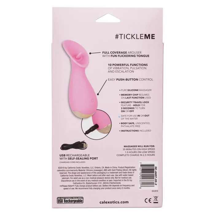 Vibrators California Exotic Novelties Slay Tickle Me Pink Petite Arouser by Cal Exotics