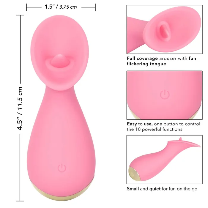 Vibrators California Exotic Novelties Slay Tickle Me Pink Petite Arouser by Cal Exotics