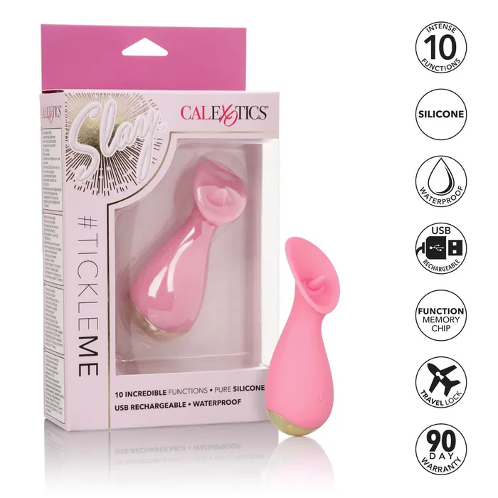 Vibrators California Exotic Novelties Slay Tickle Me Pink Petite Arouser by Cal Exotics