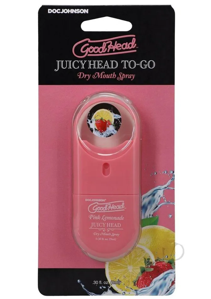 Vibrators Doc Johnson Enterprises GoodHead Juicy Head Dry Mouth Spray ToGo Pink Lemonade 030 oz Vibrators Doc Johnson Enterprises GoodHead Juicy Head Dry Mouth Spray ToGo Pink Lemonade 030 oz