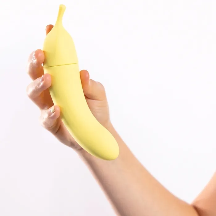 Vibrators Natalies Toy Box Banana Cream Air Pulse GSpot Vibrator NATALIES TOY BOX