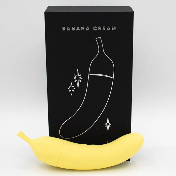 Vibrators Natalies Toy Box Banana Cream Air Pulse GSpot Vibrator NATALIES TOY BOX