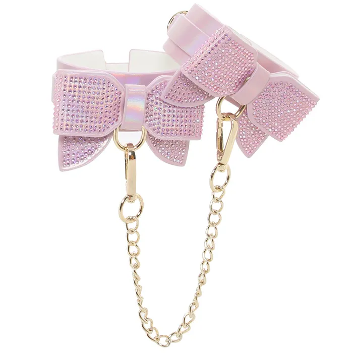 Vibrators Ouch Paris Collection Leg Cuffs in Pink Shots Toys