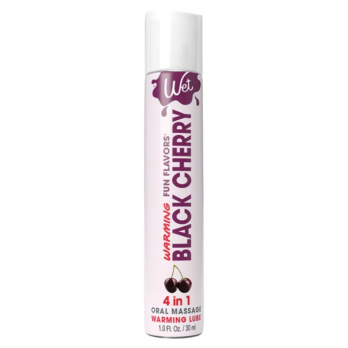 Wet Warming Fun Flavors Black Cherry 4In1 Lubricant 1oz WET Anal
