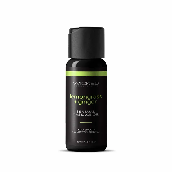 Wicked Sensual Lemongrass Ginger Massage Oil 4 oz Wicked Lubes Couples