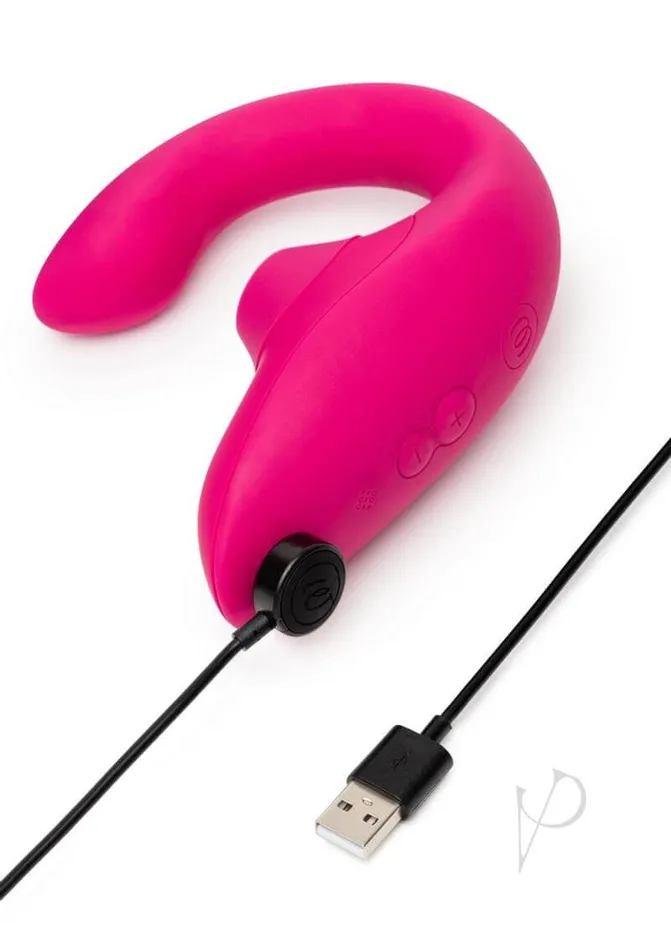Womanizer Blend Vibrant Pink Dual Stimulation Rabbit Vibrator with Pleasure Air Technology Wevibe Female Sex Toys