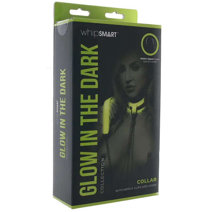XGen Female Sex Toys WhipSmart Glow In The Dark Collar Nipple Clips Leash