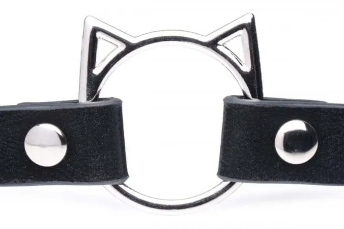 XR Brands Anal Master Series Kinky Kitty Ring Slim Choker Black