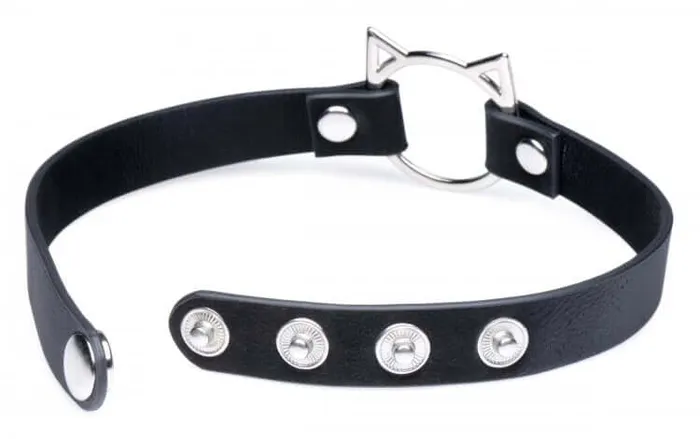 XR Brands Anal Master Series Kinky Kitty Ring Slim Choker Black