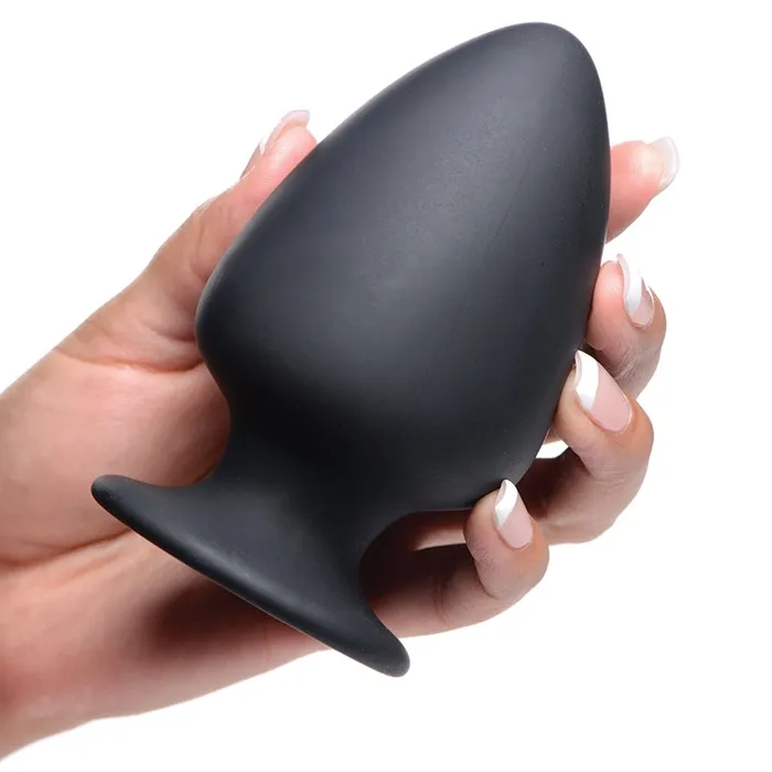 XR Brands Male Sex Toys SqueezeIt Squeezable Anal Plug MediumBlack