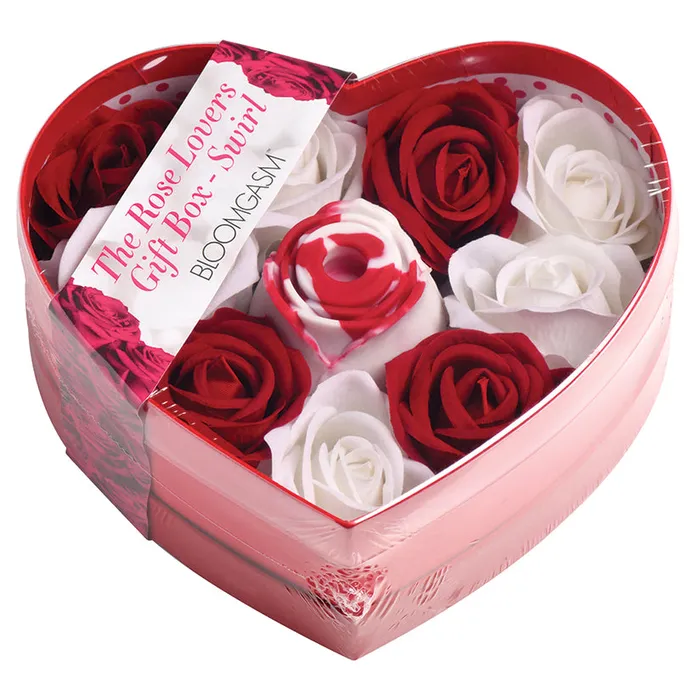 XR Brands Vibrators Bloomgasm Sucking Rose Heart BoxRedW