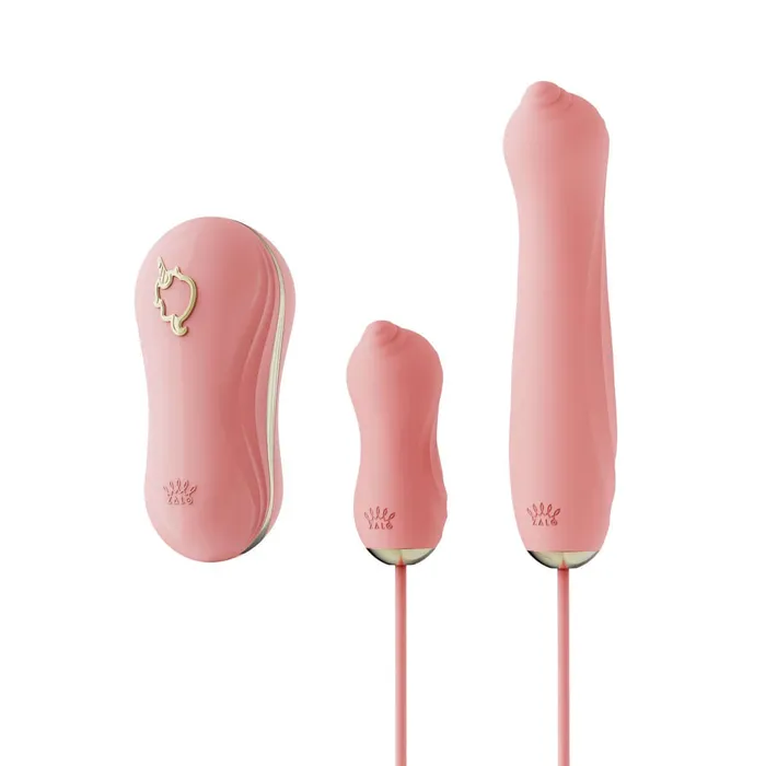 ZALO Anal ZALO Unicorn Set Suction Massager Strawberry Pink