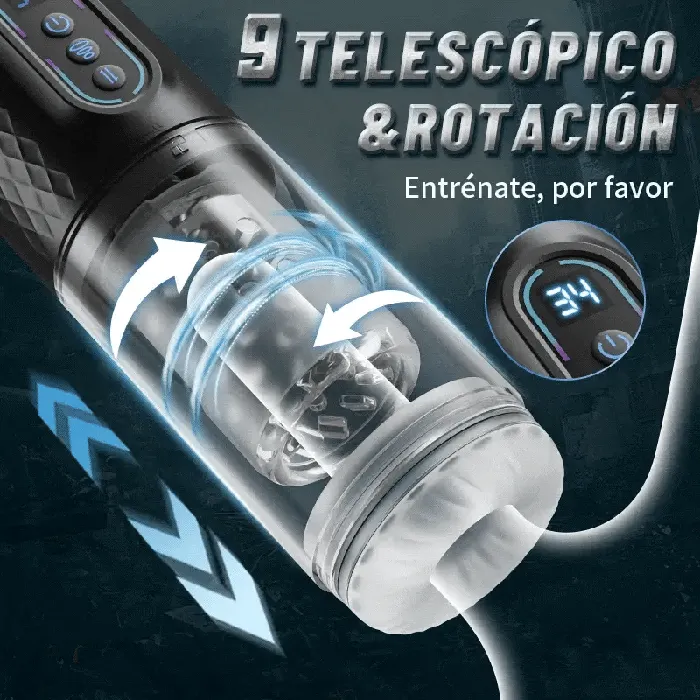 2024 April new 3 in 1 9 Rotating Thrusting Sucking Male Masturbator Cup for man Hgod Male Sex Toys
