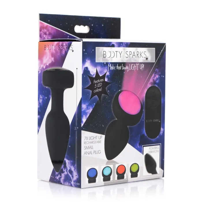 7x Light Up Rechargeable Anal Plug Small XR Brands Booty Sparks Male Sex Toys 7x Light Up Rechargeable Anal Plug Small XR Brands Booty Sparks Male Sex Toys