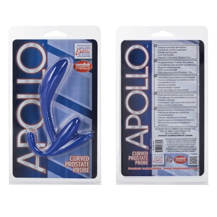 Anal Apollo Curve Prostate Probe Blue CalExotics Anal Apollo Curve Prostate Probe Blue CalExotics