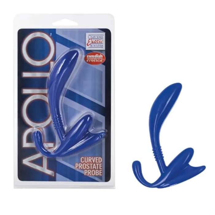 Anal Apollo Curve Prostate Probe Blue CalExotics Anal Apollo Curve Prostate Probe Blue CalExotics