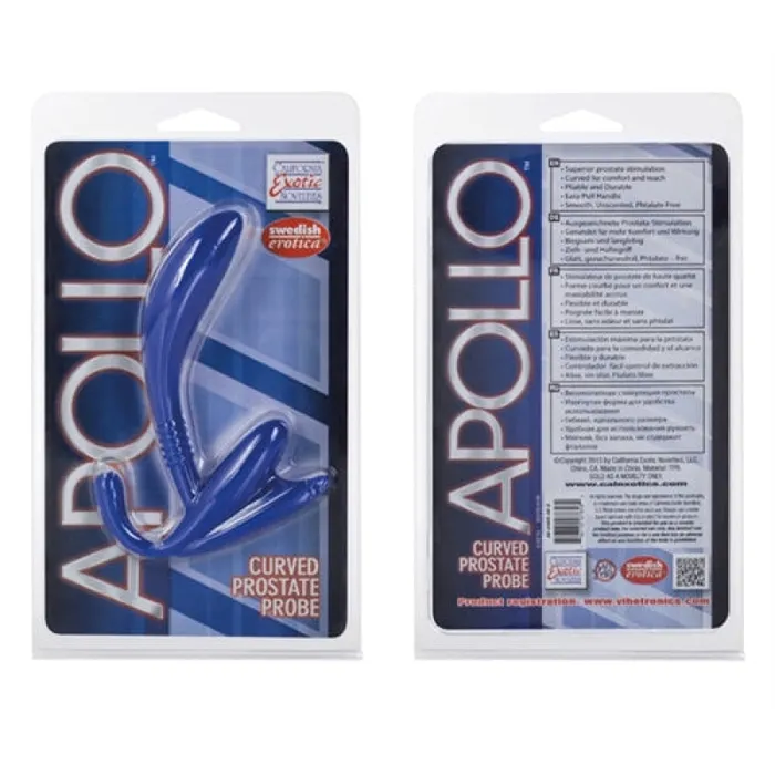 Anal Apollo Curve Prostate Probe Blue CalExotics Anal Apollo Curve Prostate Probe Blue CalExotics