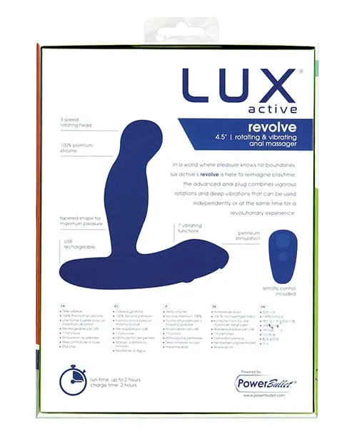 Anal BMS Enterprises Lux Active Revolve 45 Rotating Vibrating Anal Massager Dark Blue Anal BMS Enterprises Lux Active Revolve 45 Rotating Vibrating Anal Massager Dark Blue