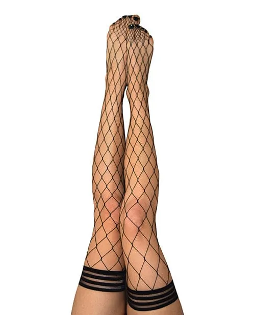Anal Kixies Kixies Michelle Large Fishnet Thigh High Black C