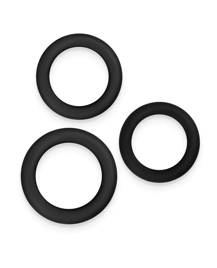 Anal NS Novelties Renegade Slim Cock Rings Black 3 pc Set Anal NS Novelties Renegade Slim Cock Rings Black 3 pc Set