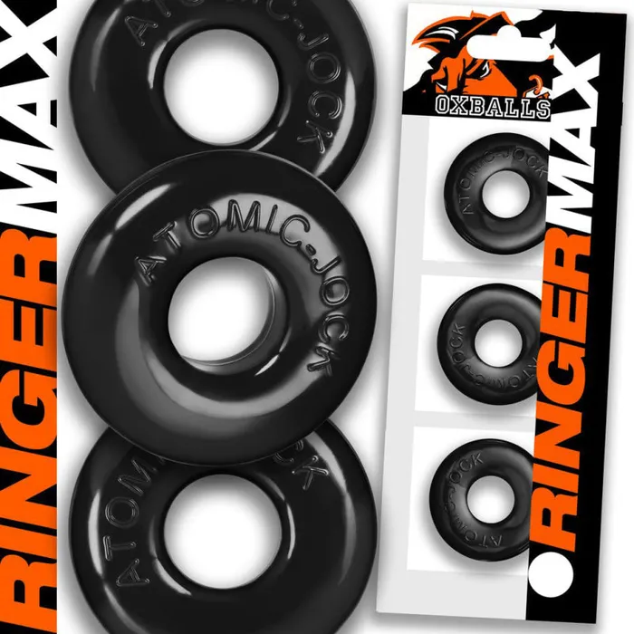 Anal Oxballs Ringer Max 3Pack Black Anal Oxballs Ringer Max 3Pack Black