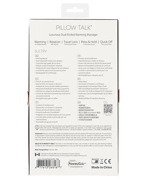 BMS Enterprises Vibrators Pillow Talk Sultry Rotating Wand BMS Enterprises Vibrators Pillow Talk Sultry Rotating Wand