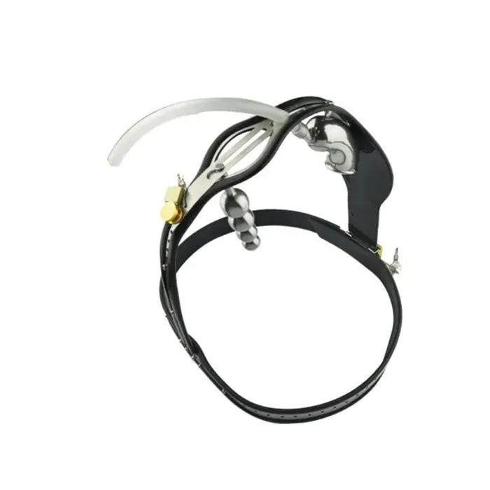 Black Emperor Anal Black Emperor Stainless Steel T Type Male Chastity Belt Device Anal Plug