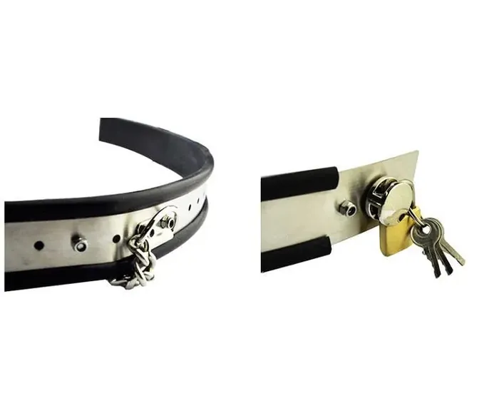Black Emperor Anal Black Emperor Stainless Steel T Type Male Chastity Belt Device Anal Plug