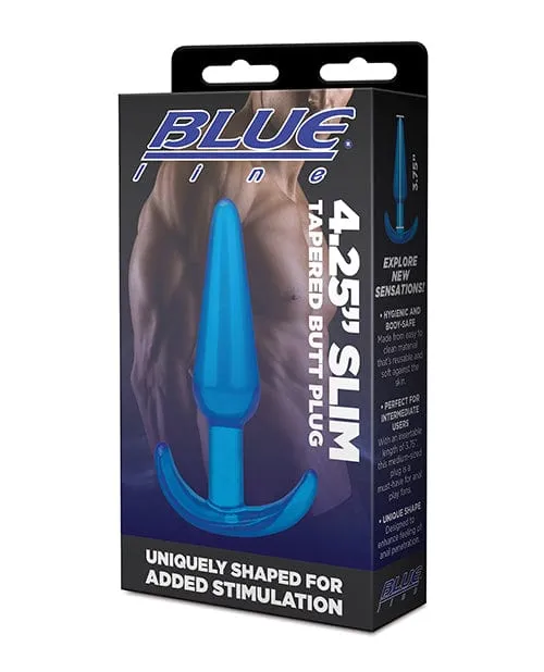 Blue Line Anal Blue Line C B 425 Slim Tapered Butt Plug Jelly Blue