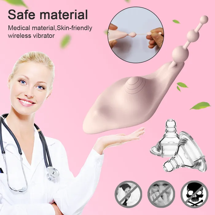 Butterfly Clit and G Spot Vibrator with Anal Beads for Panties W8 Touch Honey Female Sex Toys