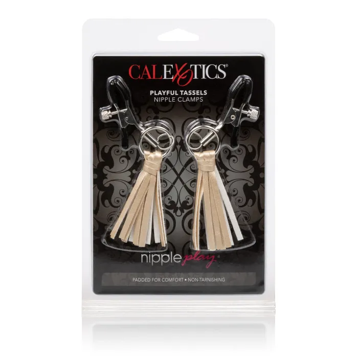 CalExotics Couples Nipple Play Playful Tassels Nipple Clamps Gold CalExotics Couples Nipple Play Playful Tassels Nipple Clamps Gold