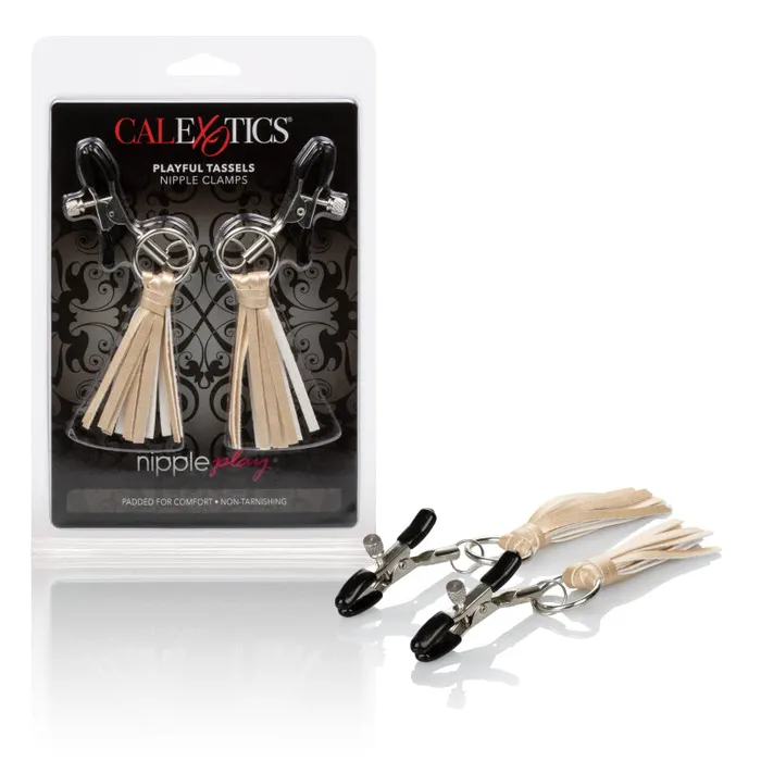 CalExotics Couples Nipple Play Playful Tassels Nipple Clamps Gold CalExotics Couples Nipple Play Playful Tassels Nipple Clamps Gold