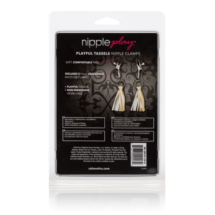 CalExotics Couples Nipple Play Playful Tassels Nipple Clamps Gold CalExotics Couples Nipple Play Playful Tassels Nipple Clamps Gold
