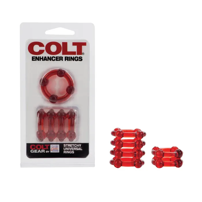 Colt Enhancer Rings Red CalExotics Vibrators Colt Enhancer Rings Red CalExotics Vibrators