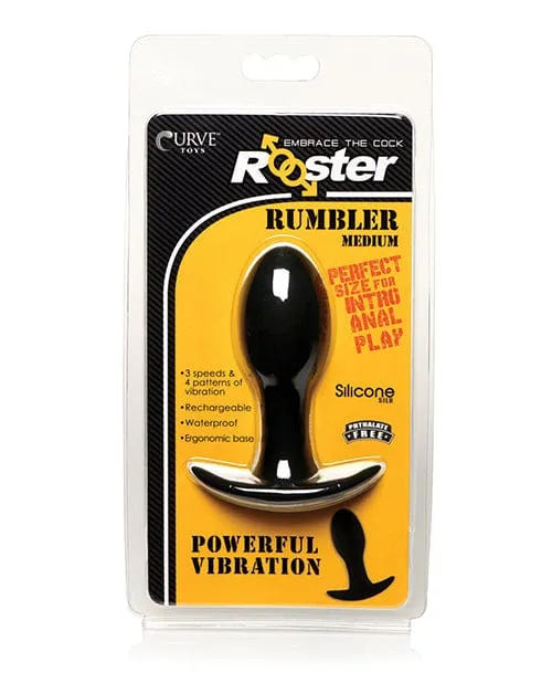 Curve Novelties Rooster Rumbler Vibrating Silicone Anal Plug Black Curve Novelties Anal Curve Novelties Rooster Rumbler Vibrating Silicone Anal Plug Black Curve Novelties Anal