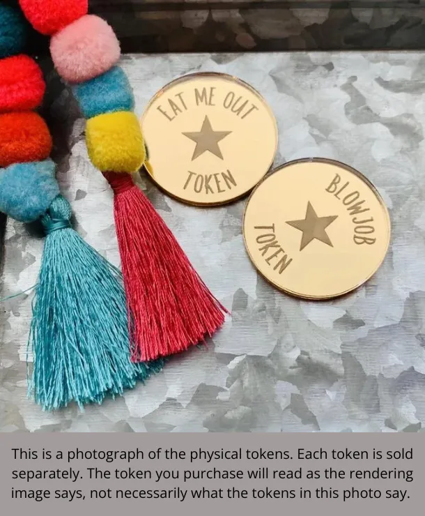 Dirty Grove by Hazel Grove Fuck My Mouth Sexy Time Token in Gold Female Sex Toys