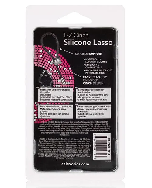 Ez Cinch Silicone Lasso Black CalExotics Anal Ez Cinch Silicone Lasso Black CalExotics Anal