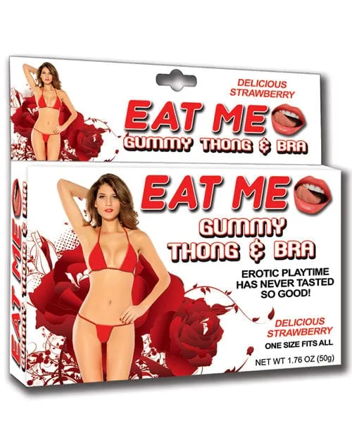 Eat Me Gummy Thong Bra Strawberry Hott Products Vibrators