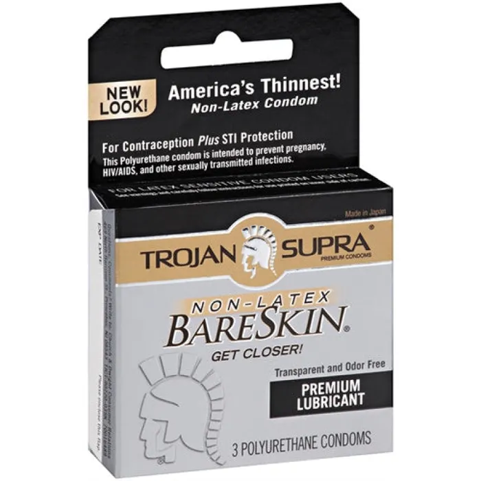 Enhancers Trojan Supra Bareskin Polyurethane 3 Pack Trojan Condoms Enhancers Trojan Supra Bareskin Polyurethane 3 Pack Trojan Condoms
