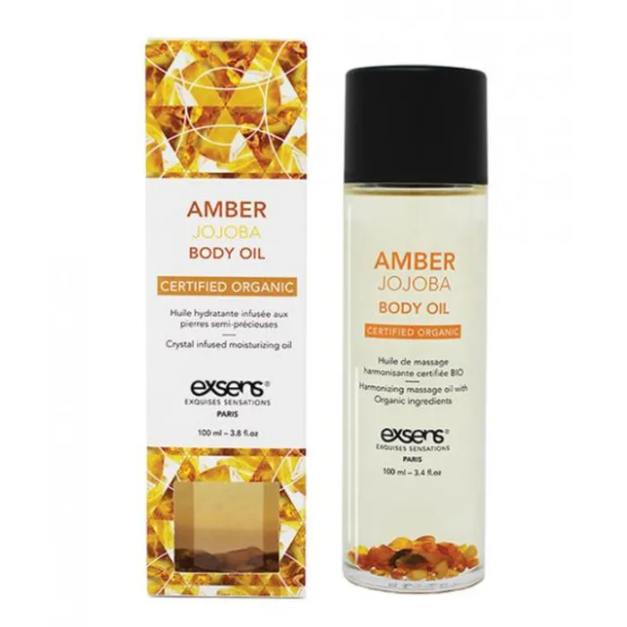 Exsens of Paris Couples Exsens Of Paris Organic Massage Oil Amber Jojoba with Crystals