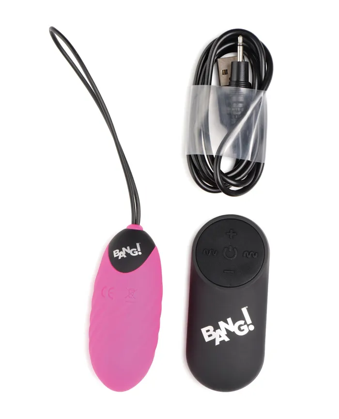 Female Sex Toys Bang 28X Swirl Silicone Egg with Remote Control Pink XR Brands Female Sex Toys Bang 28X Swirl Silicone Egg with Remote Control Pink XR Brands
