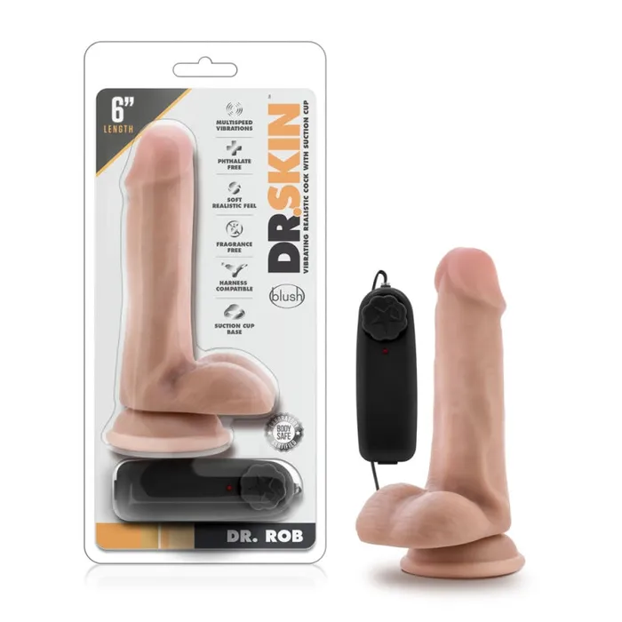 Female Sex Toys Blush Novelties Dr Skin Dr Rob 6 Inch Vibrating Cock With Suction Cup Vanilla Female Sex Toys Blush Novelties Dr Skin Dr Rob 6 Inch Vibrating Cock With Suction Cup Vanilla