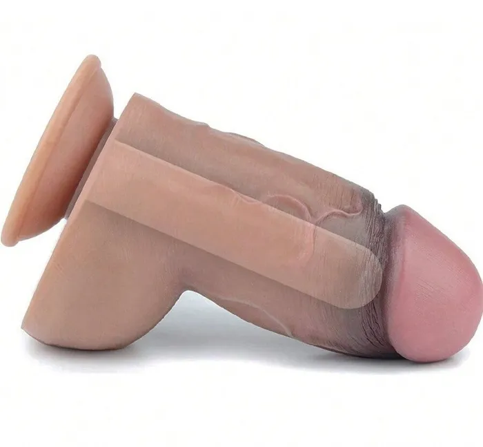 Female Sex Toys honeysx 7 Silicone Butt Plug Fat Dildo with HyperRealistic Veins
